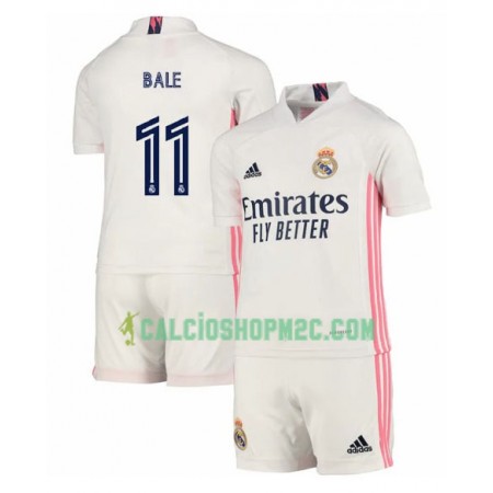Real Madrid Gareth Bale 11 Bambino Maglia Prima 2020/2021 Manica Corta (+ Pantaloncini)
